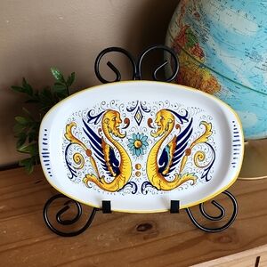 Deruta Pottery Made In Italy Rectangle Dish